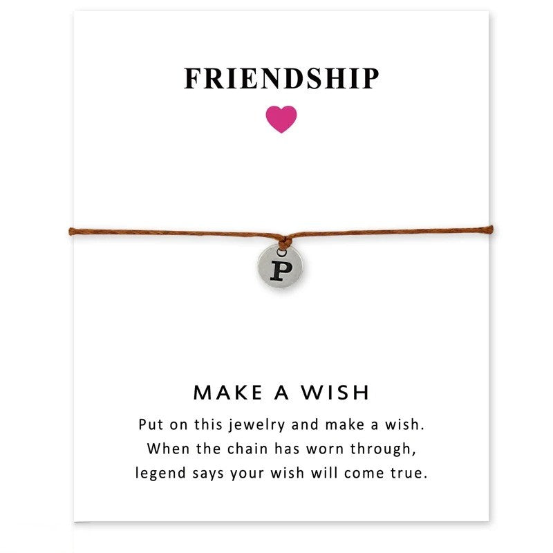 Initial Disc Charm Bracelet