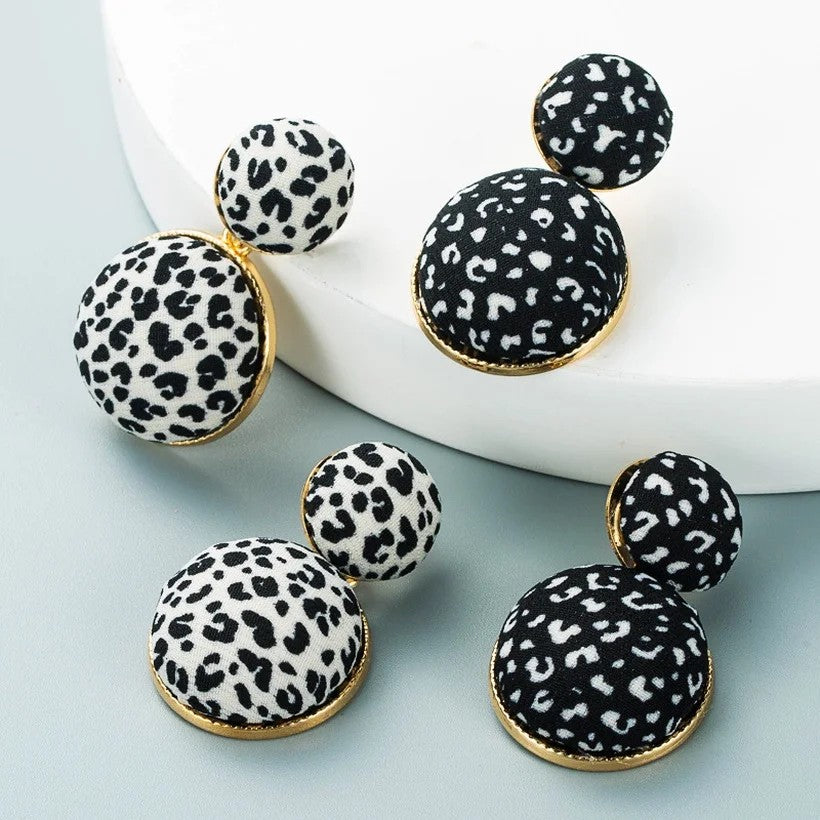 Leopard Print Statement Earrings
