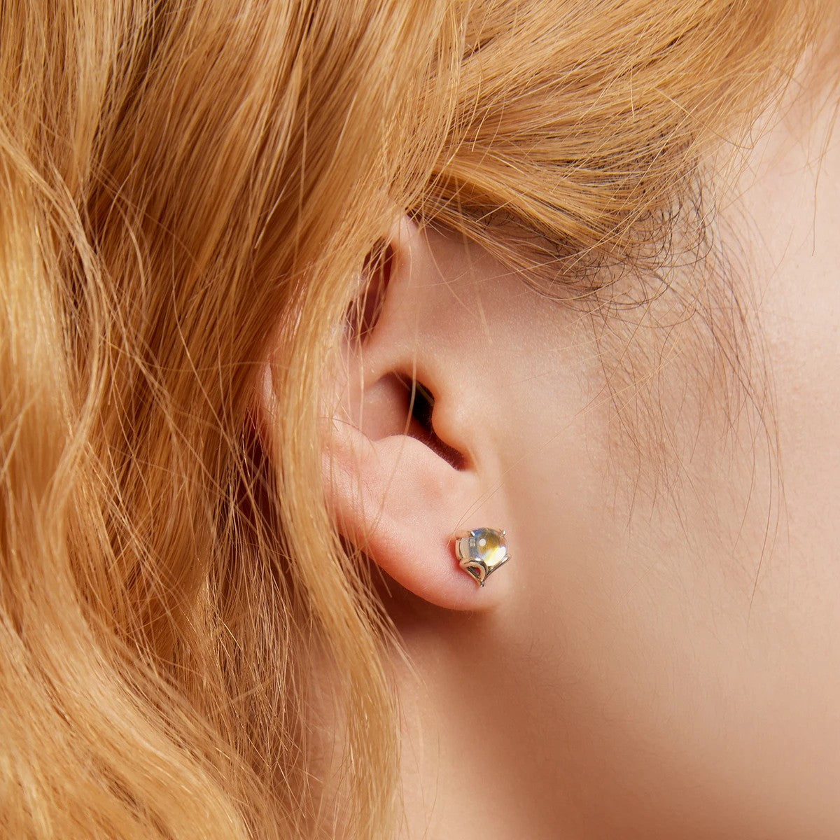 Iridescent Fox Stud Earrings
