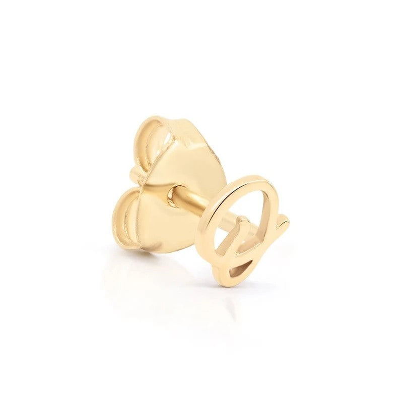 Cursive Letter A Stud Earrings