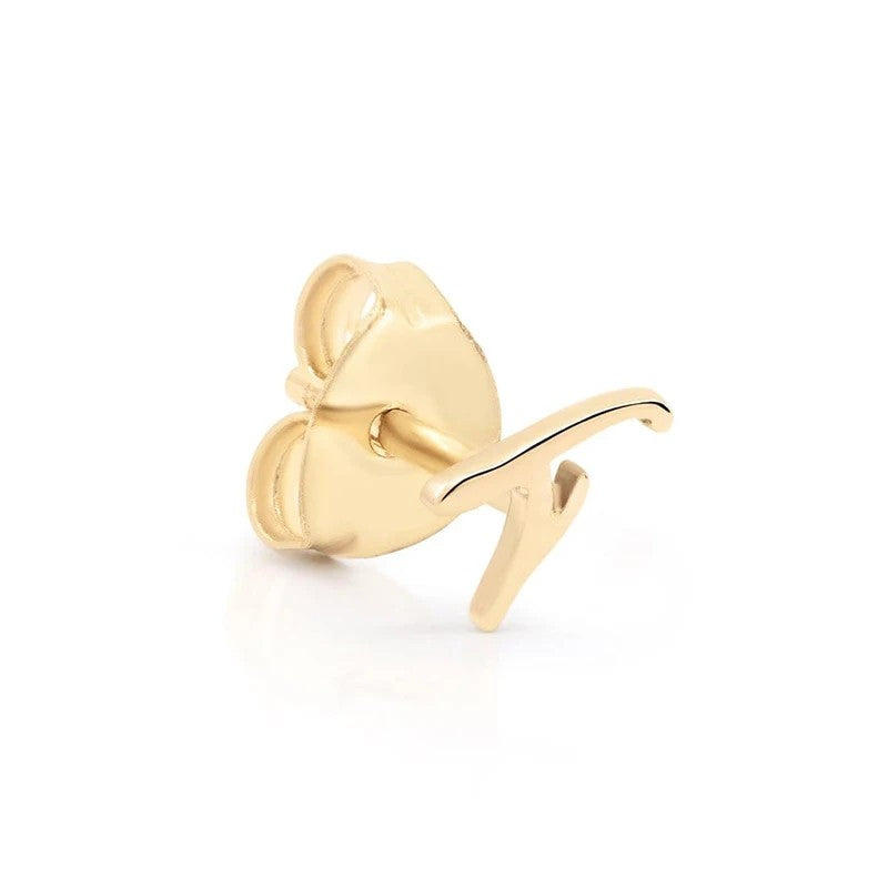 Cursive Letter A Stud Earrings