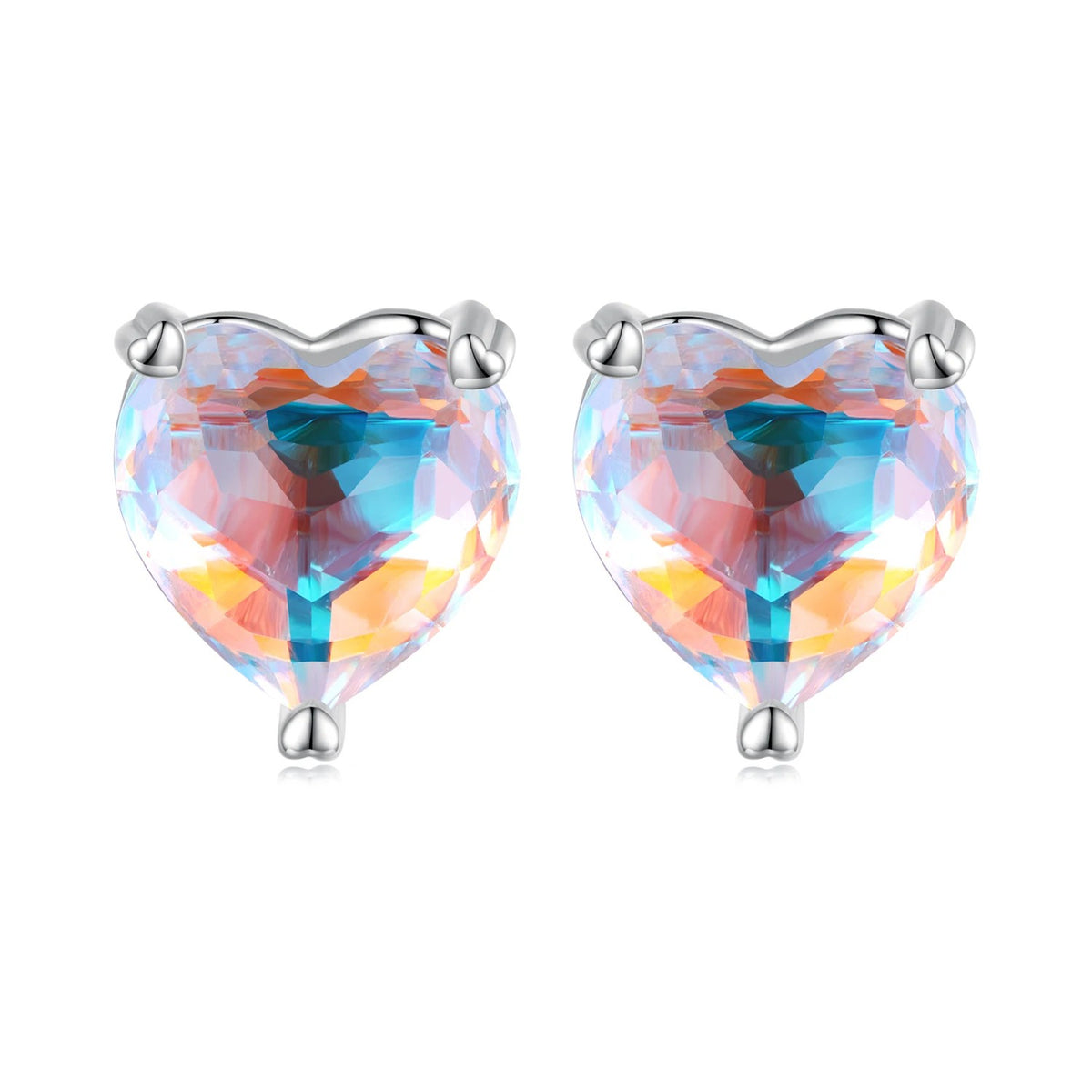 Aurora Heart Stud Earrings