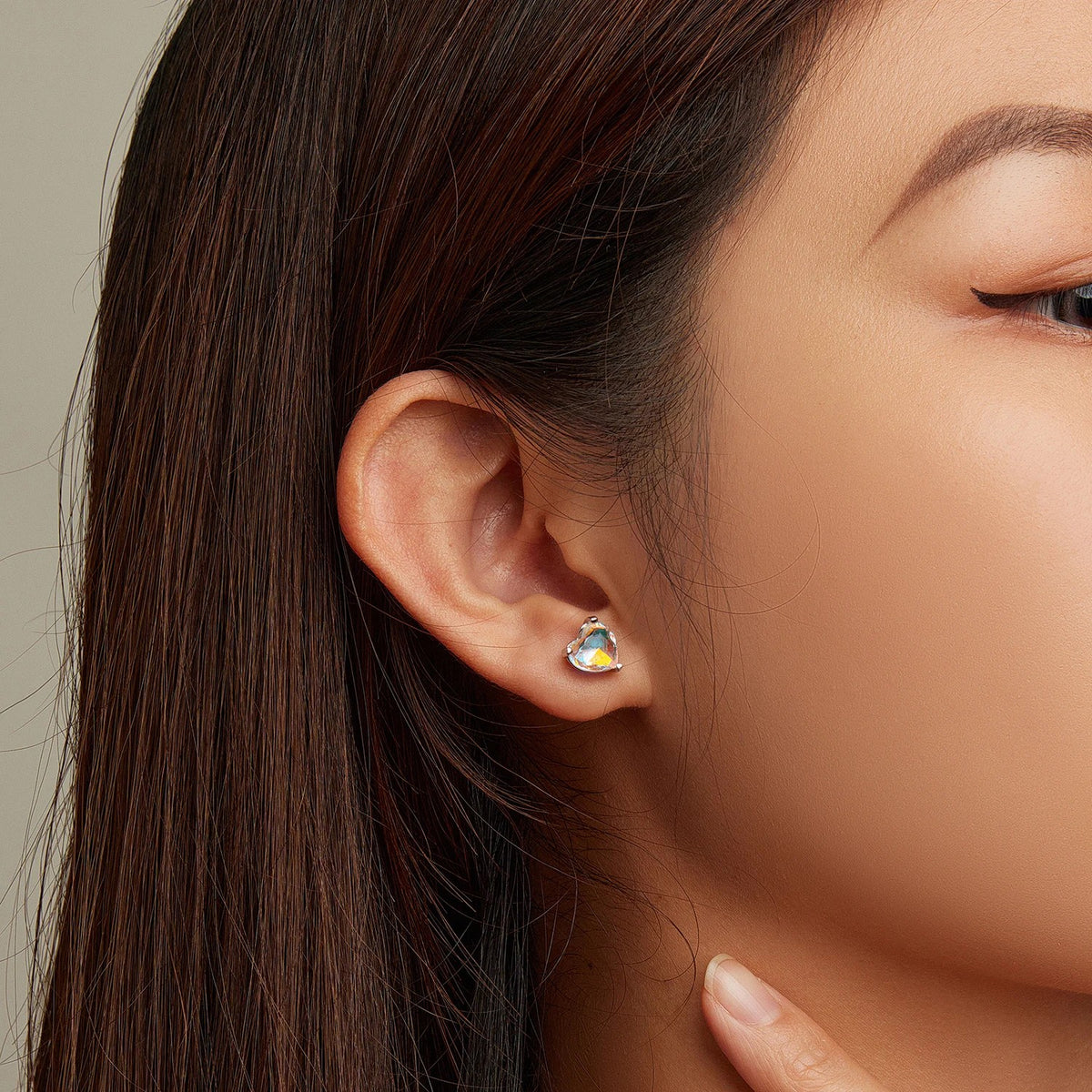 Aurora Heart Stud Earrings