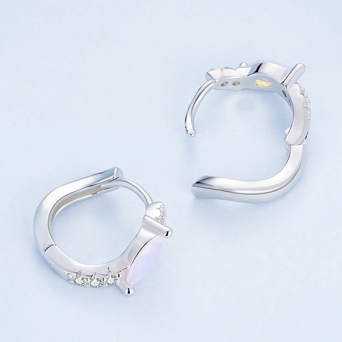 Opal Marquise Hoop Earrings