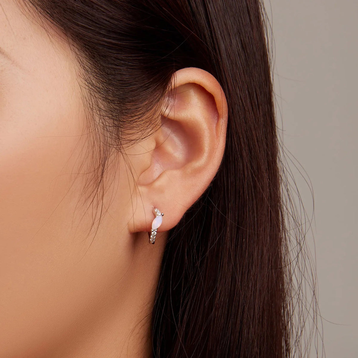 Opal Marquise Hoop Earrings