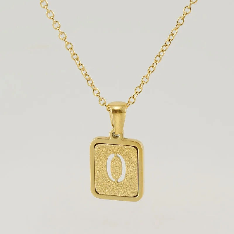 Glitter Initial Pendant Necklace