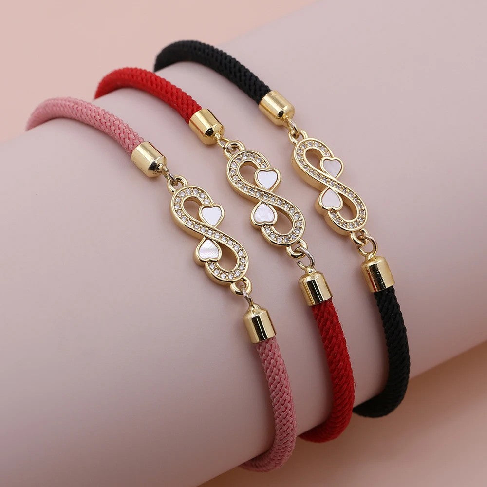 Infinity Heart Charm Bracelet