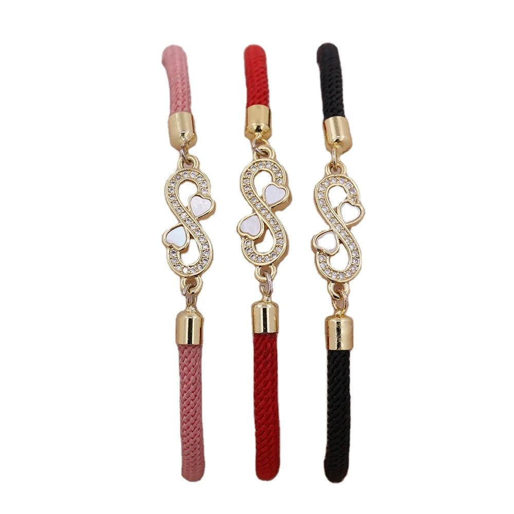 Infinity Heart Charm Bracelet