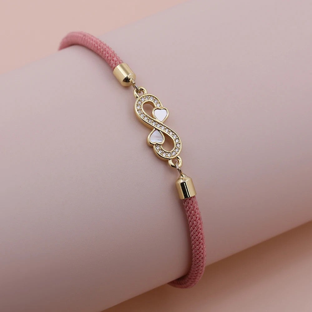 Infinity Heart Charm Bracelet