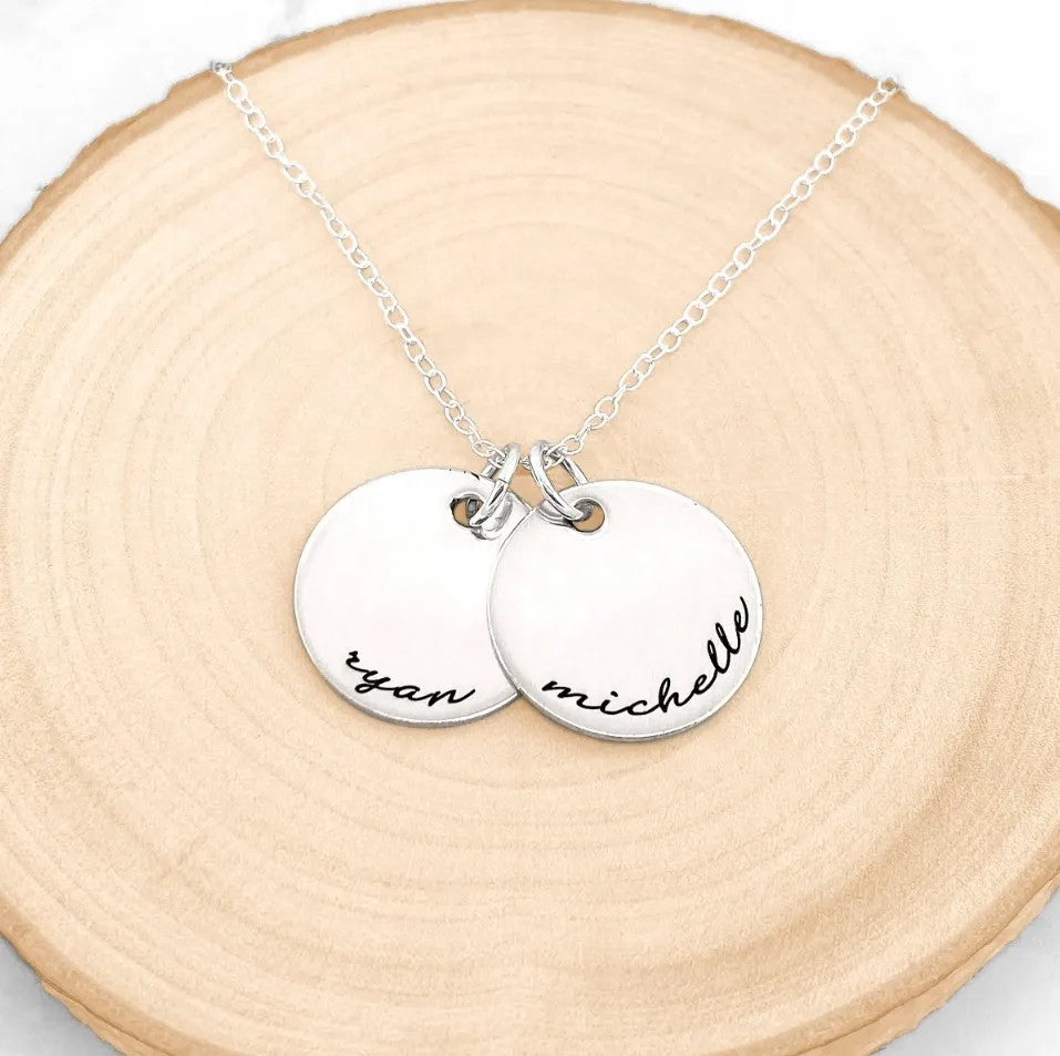 Personalized Cross & Disc Necklace