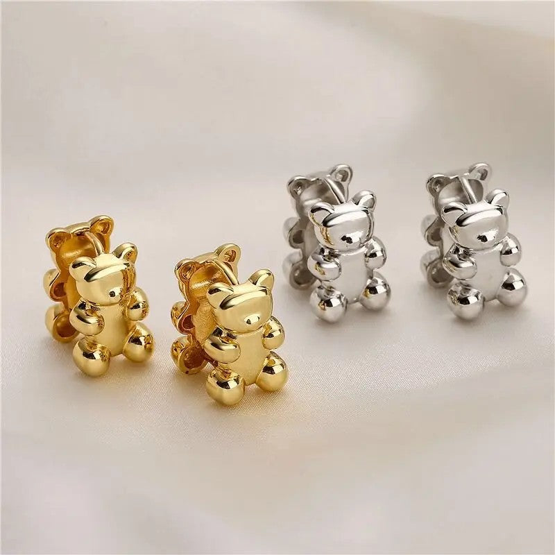 Bear Huggie Earrings