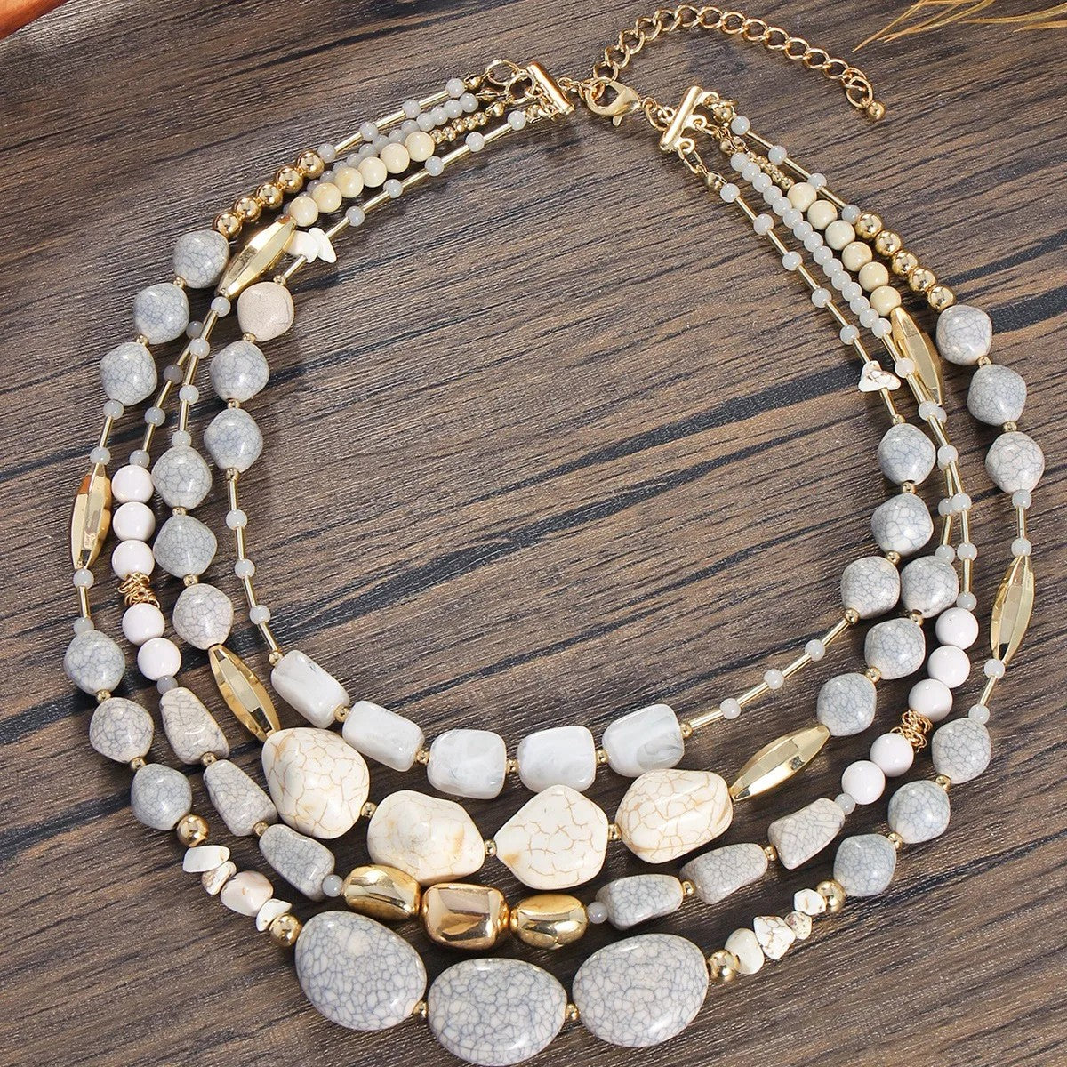 Turquoise Geometric Layered Necklace