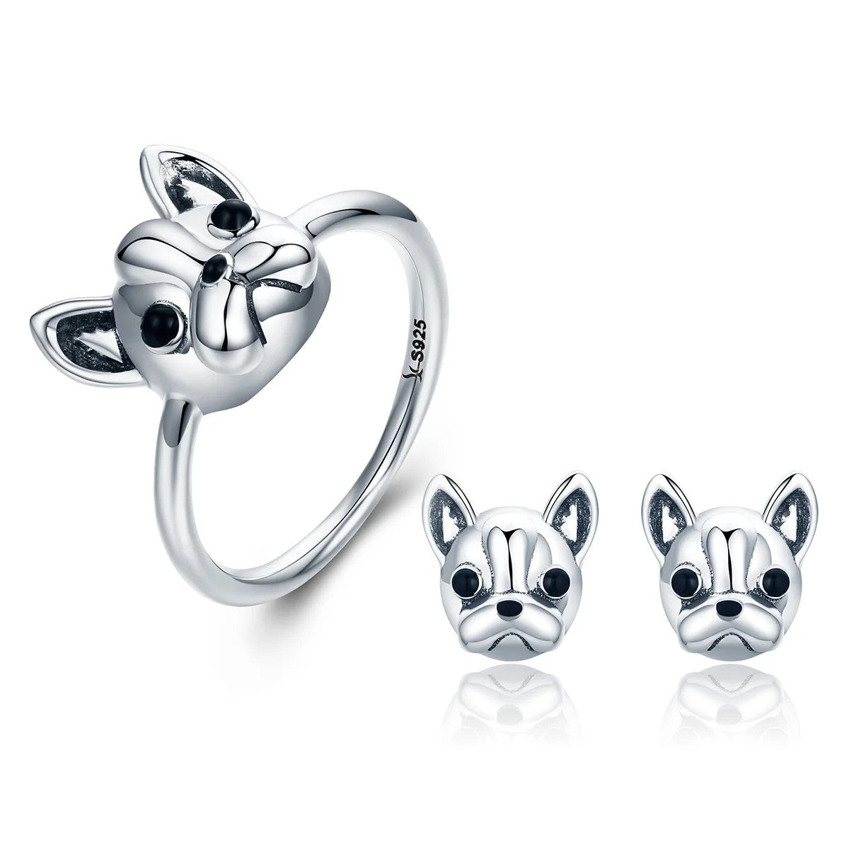 Bulldog Ring & Earring Set