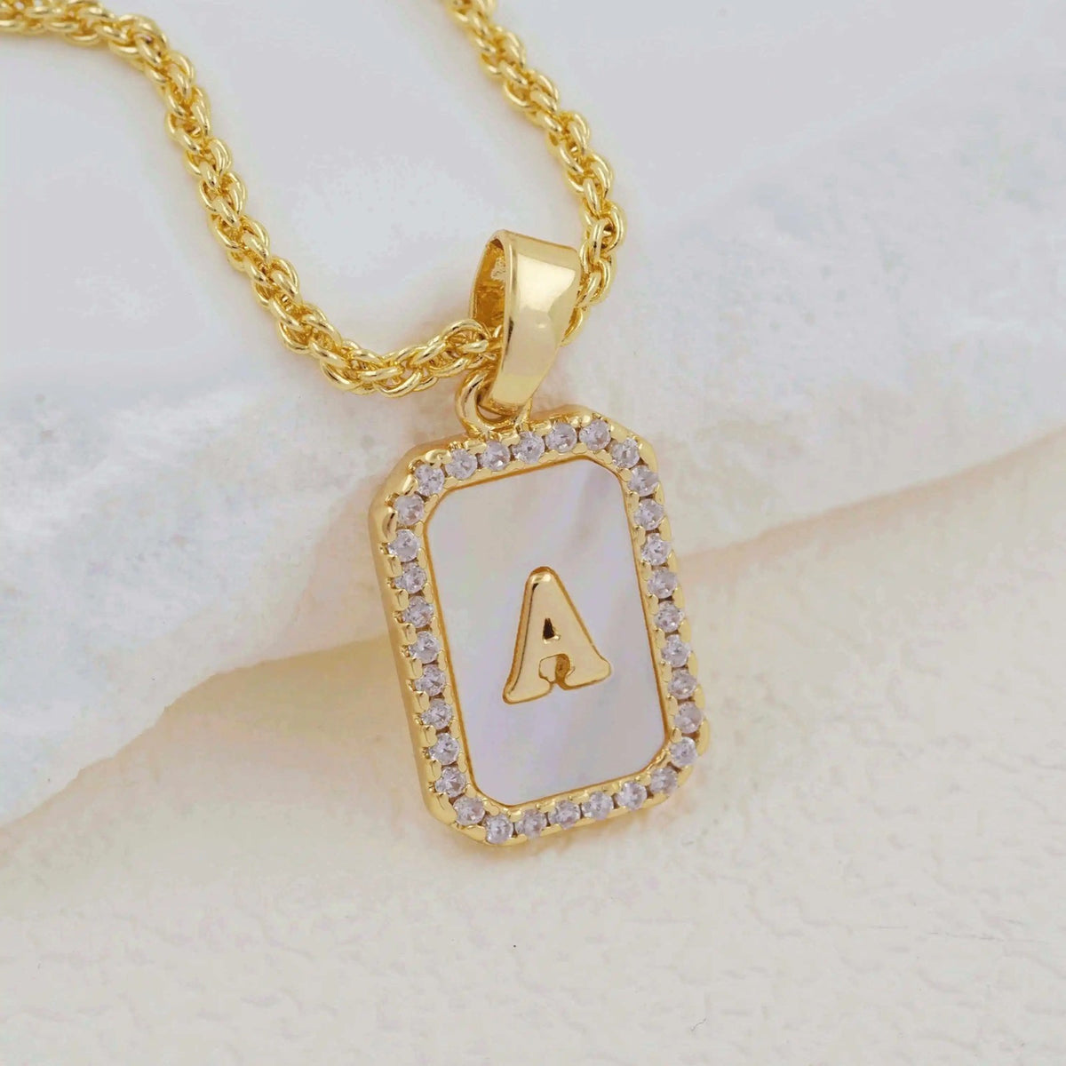 Shell Initial Pendant Necklace