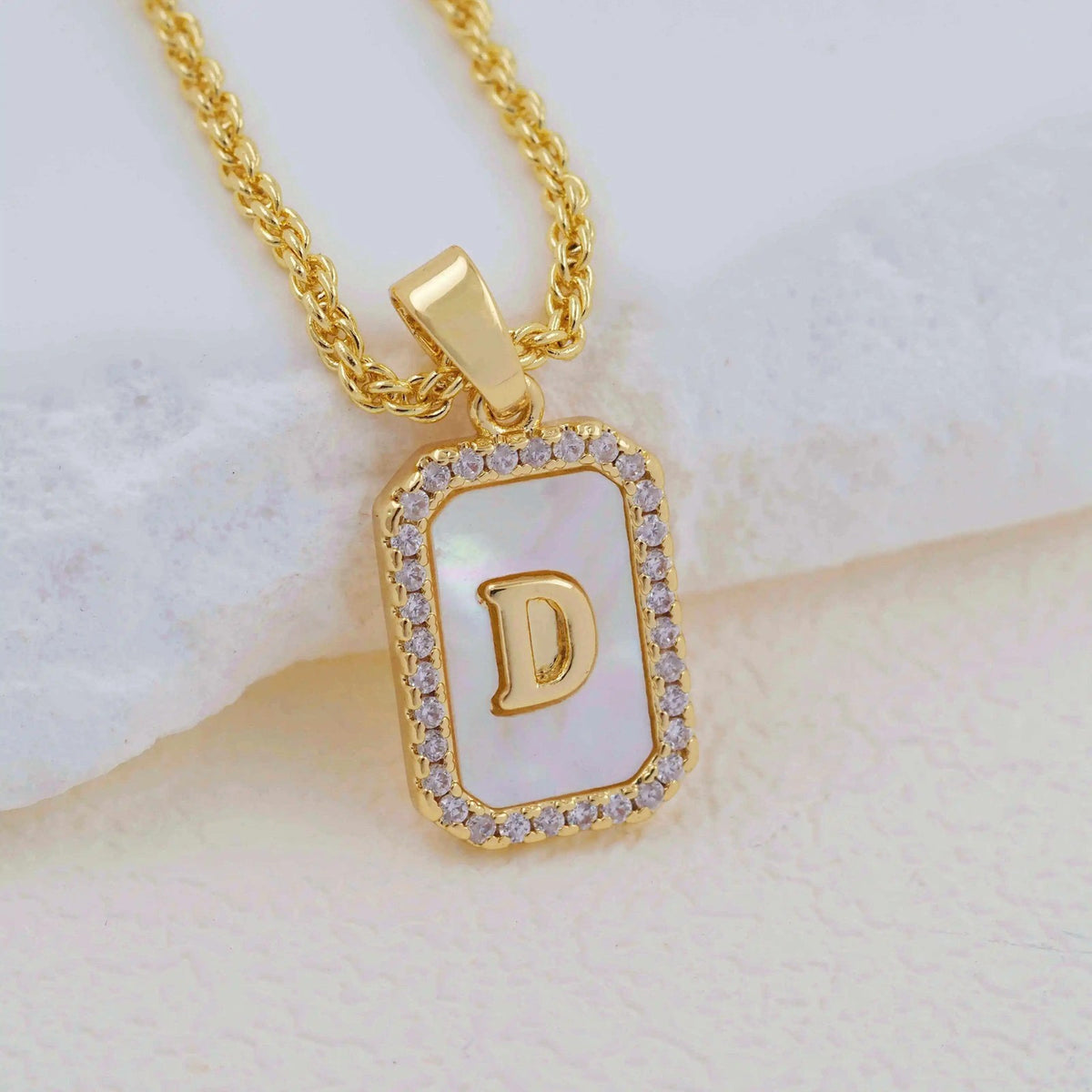 Shell Initial Pendant Necklace