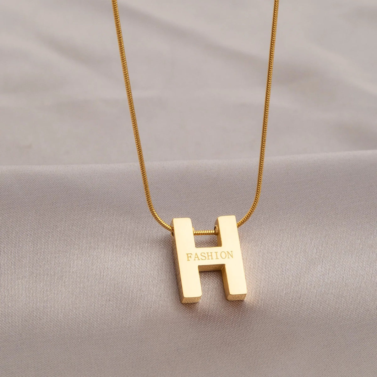 H Letter Charm Necklace