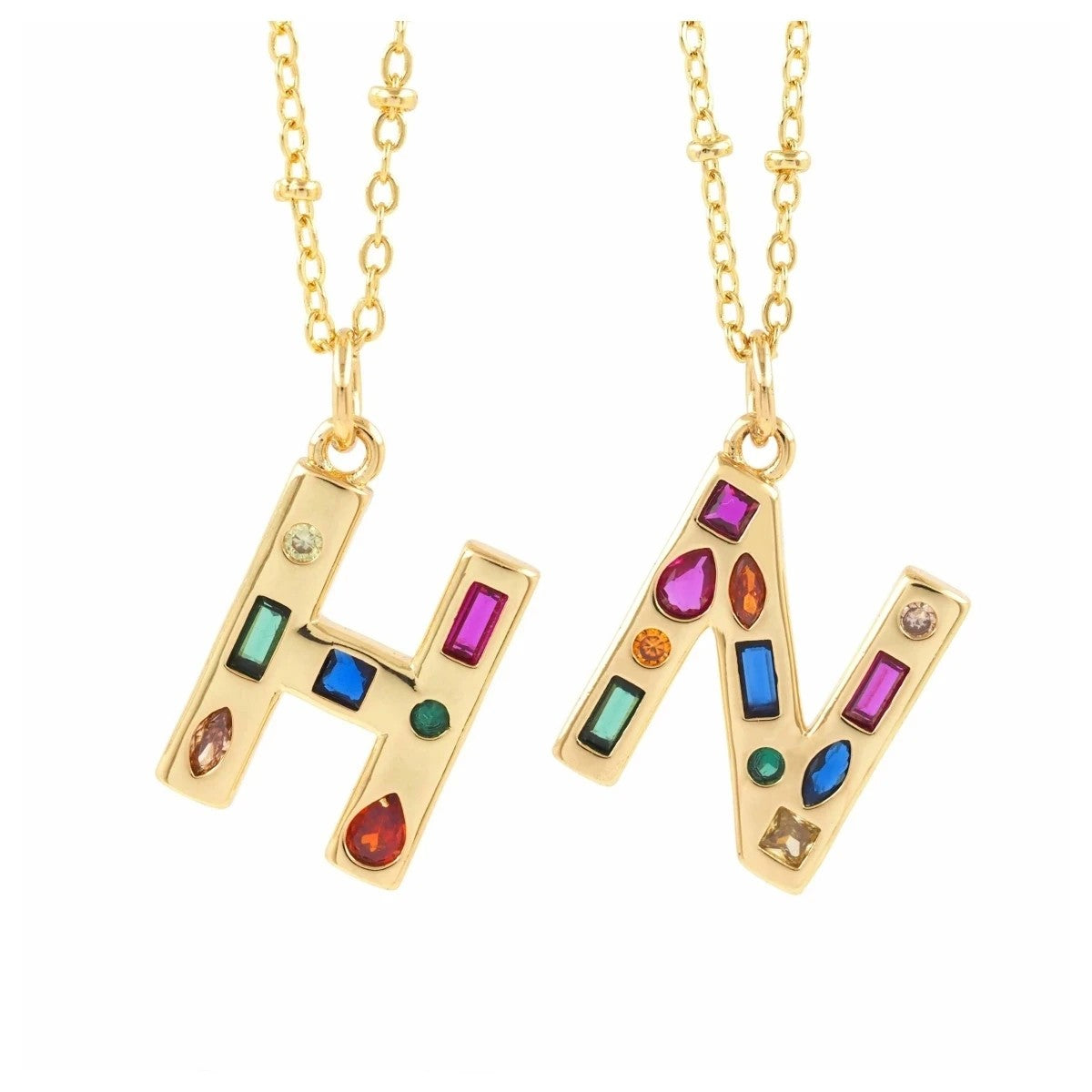 Colorful Initial Necklace