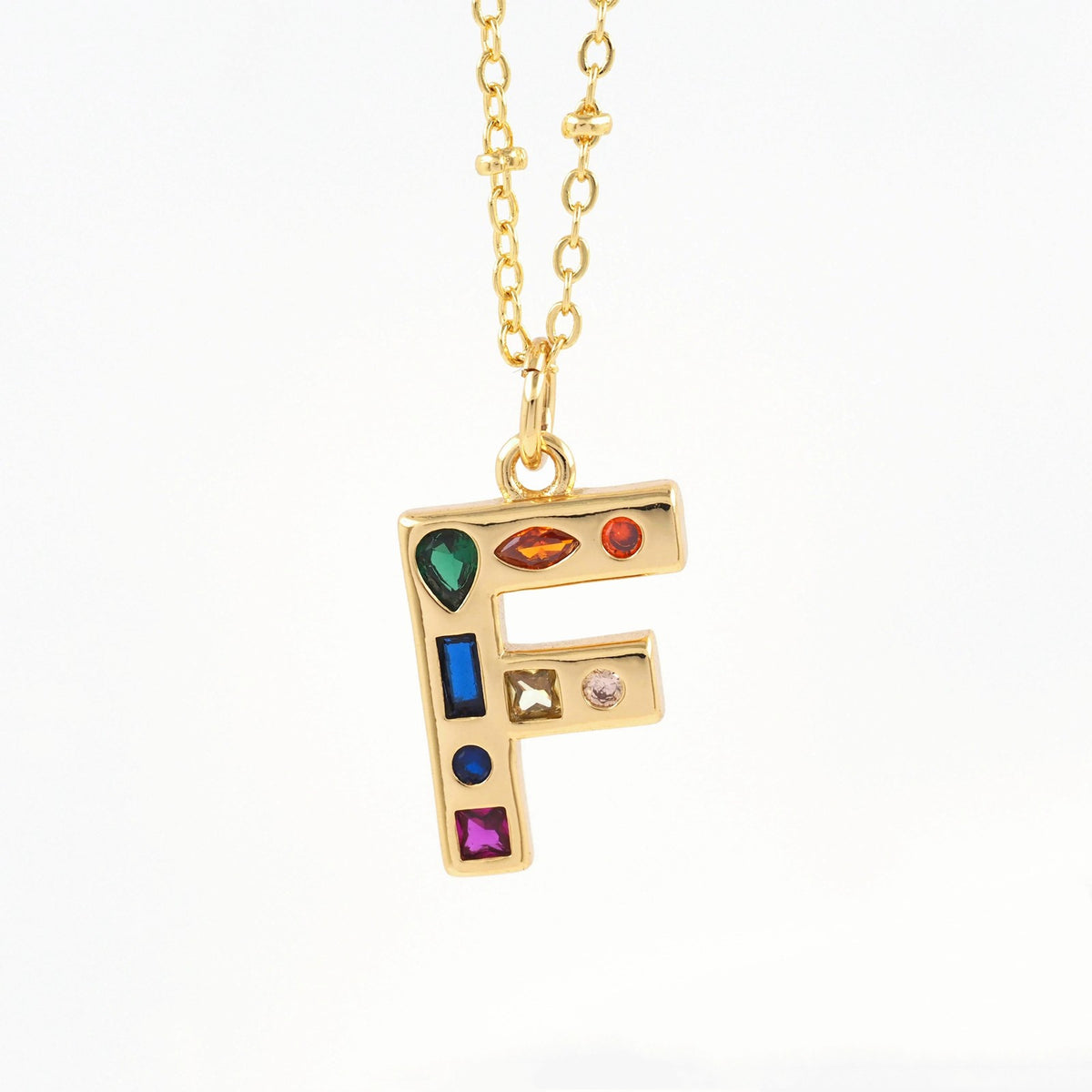 Colorful Initial Necklace