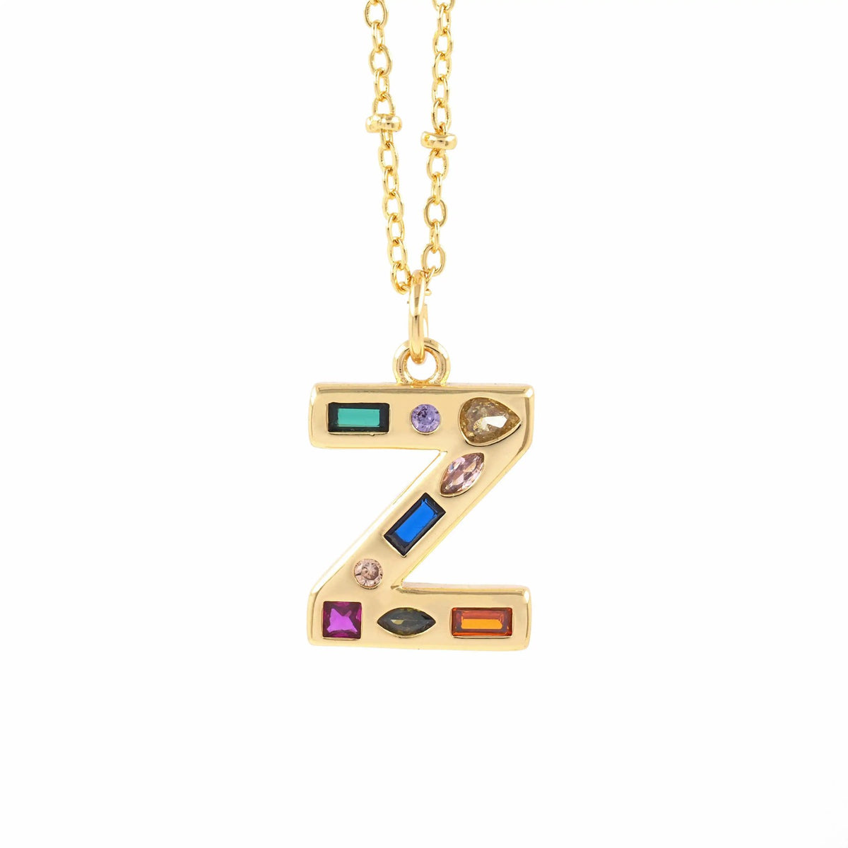 Colorful Initial Necklace