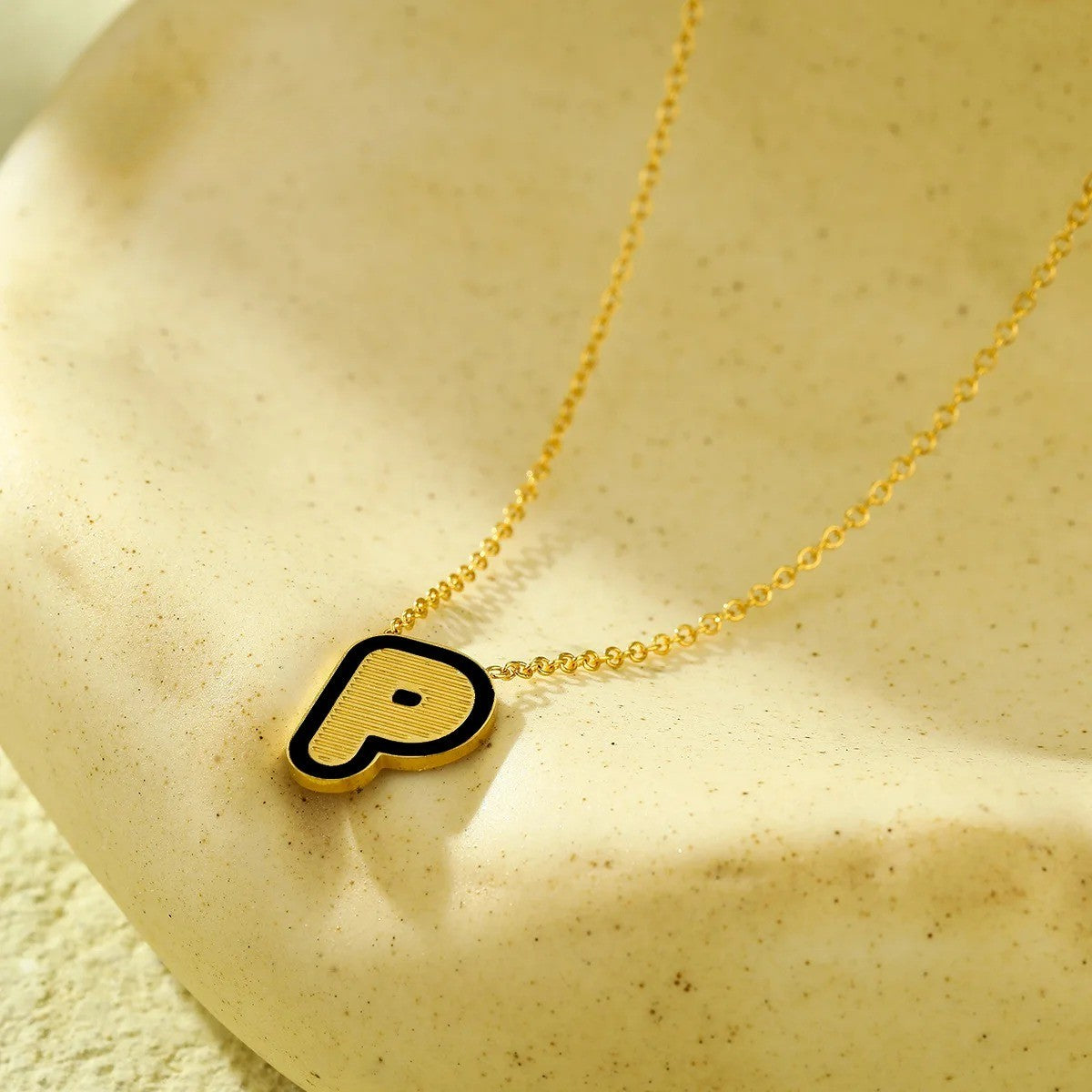 Initial Letter Pendant Necklace