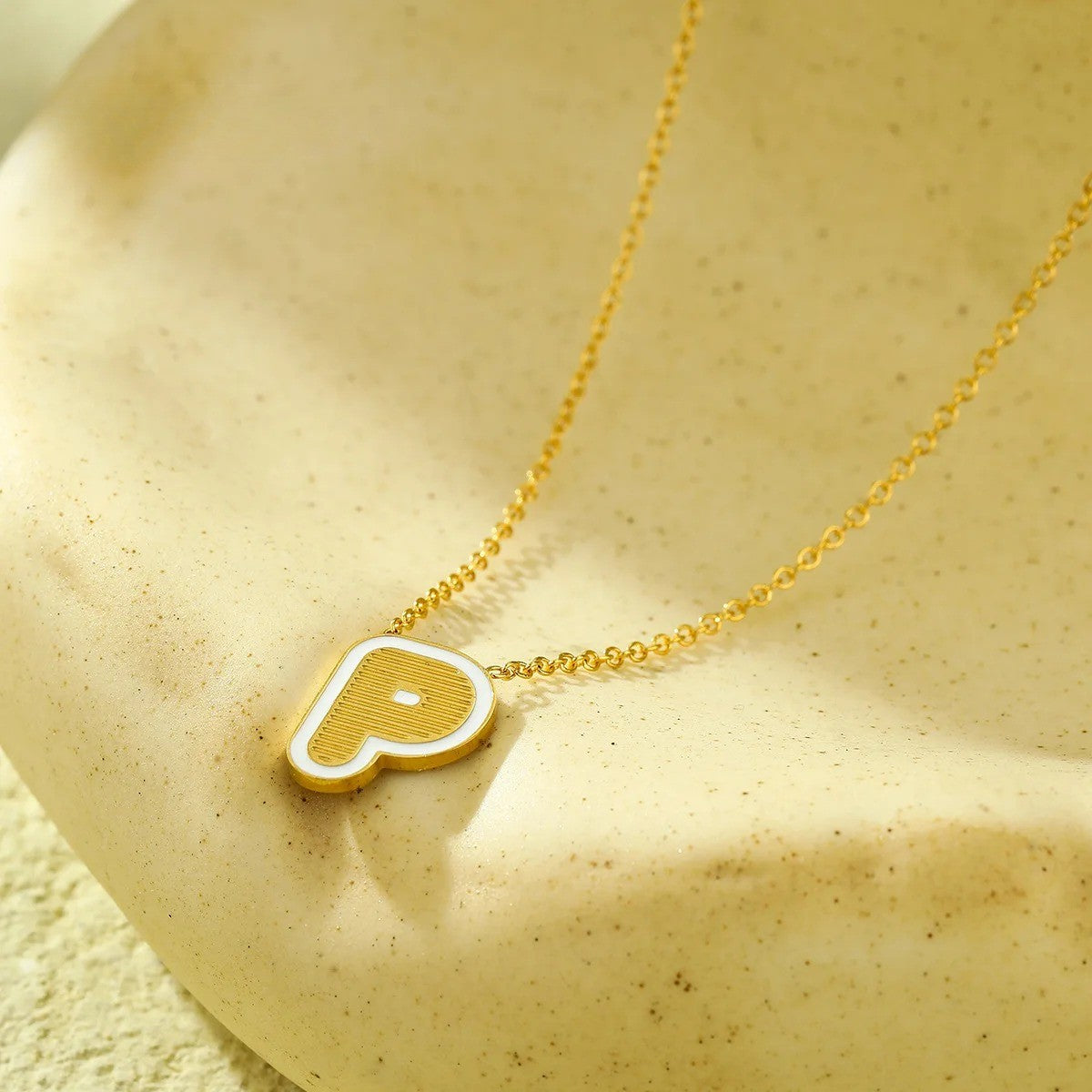 Initial Letter Pendant Necklace