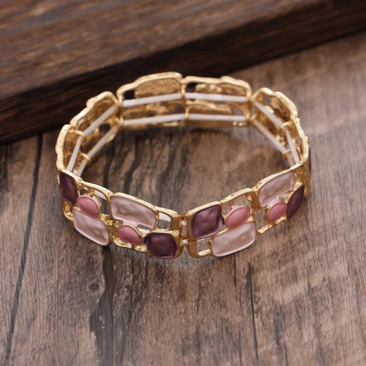 Colorful Geometric Bangle Bracelet