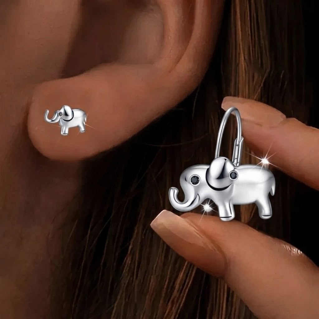 Elephant Hoop Earrings
