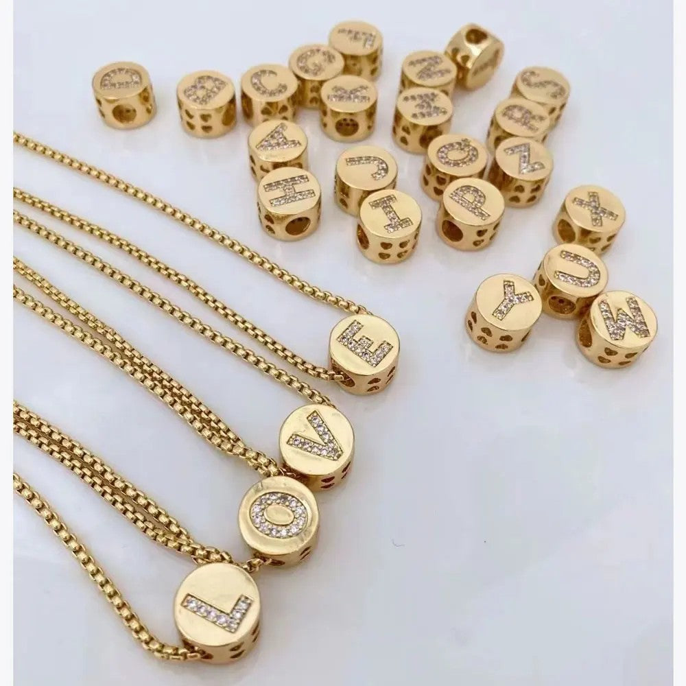 Crystal Initial Love Necklace