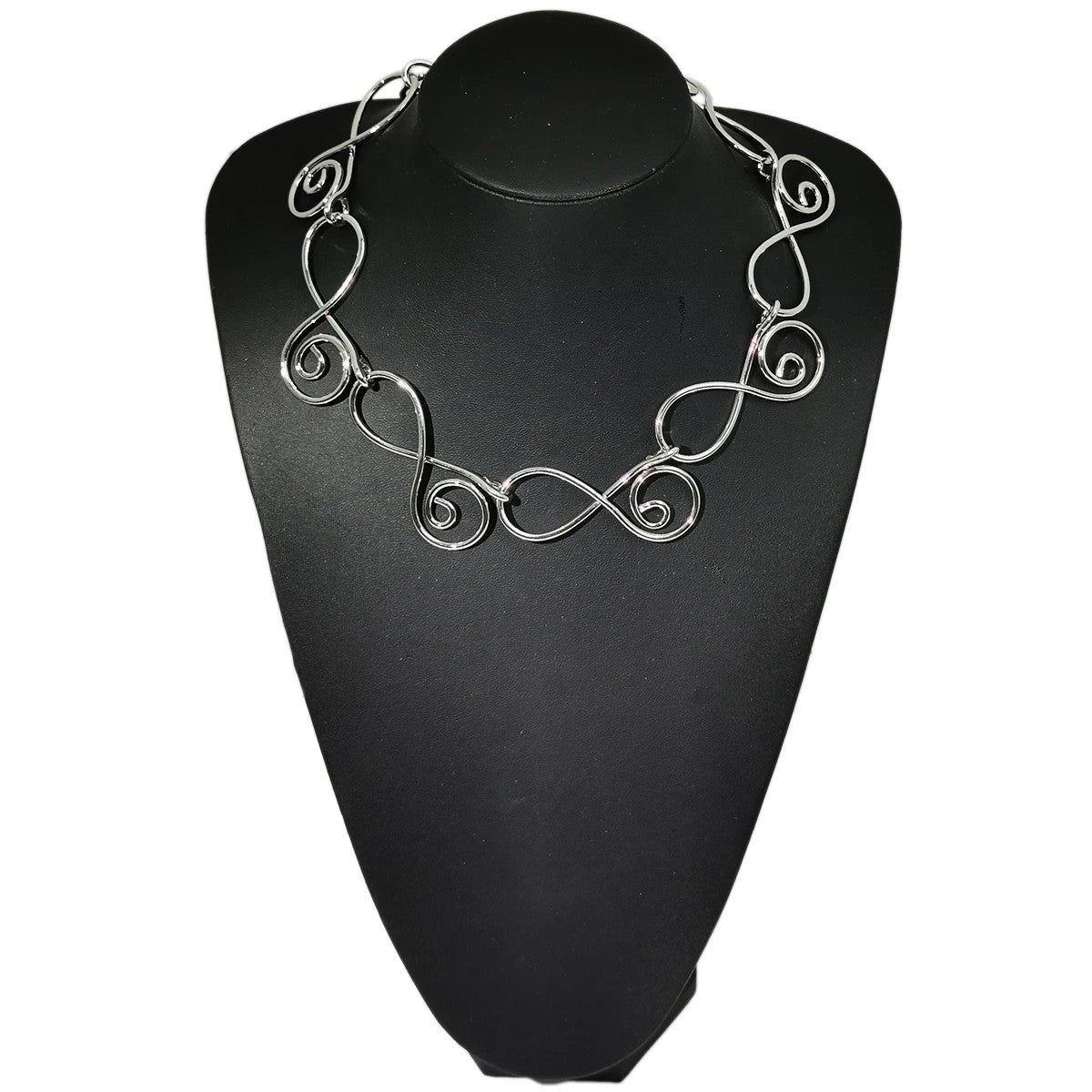 Infinity Scroll Collar Necklace