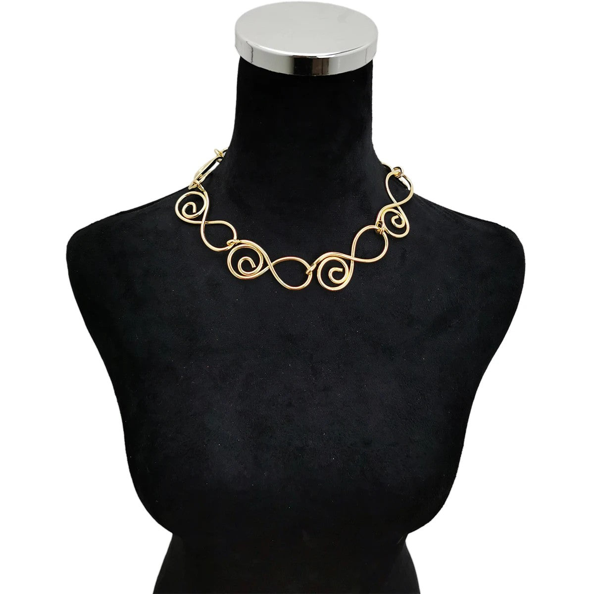 Infinity Scroll Collar Necklace