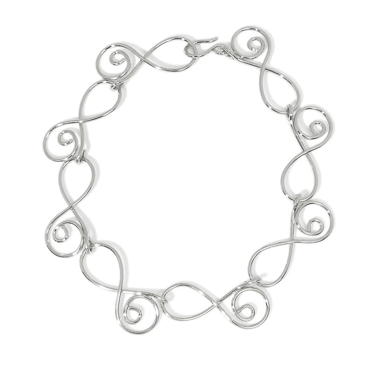 Infinity Scroll Collar Necklace
