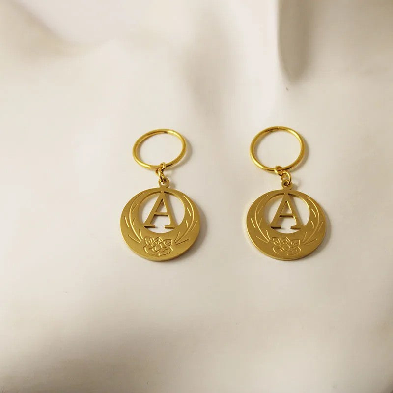 Initial Wreath Earrings