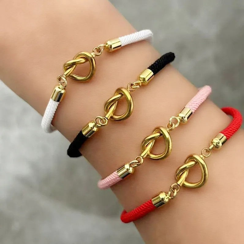 Woven Knot Heart Bracelet