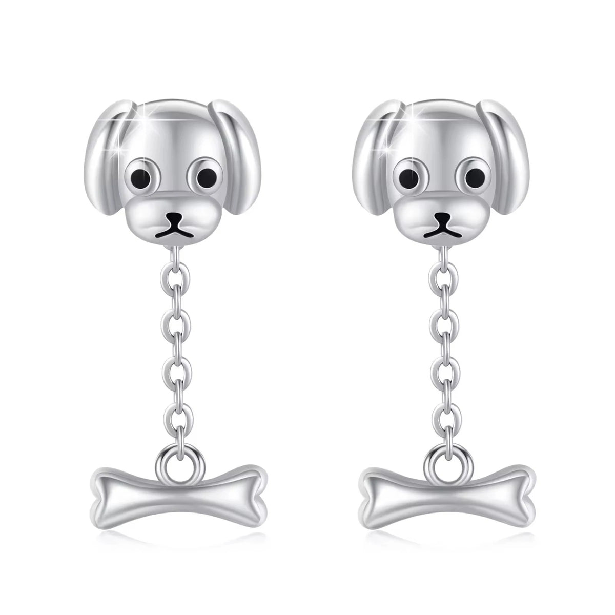 Dog Bone Drop Earrings