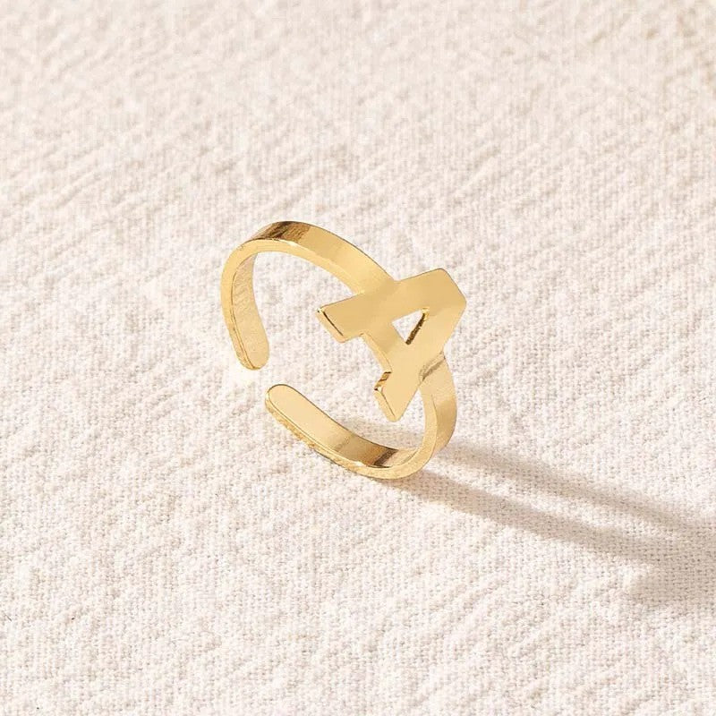 Letter Open Band Ring