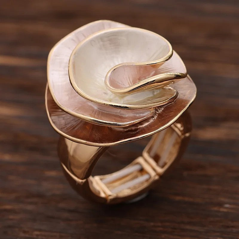 Colorful Swirl Statement Ring
