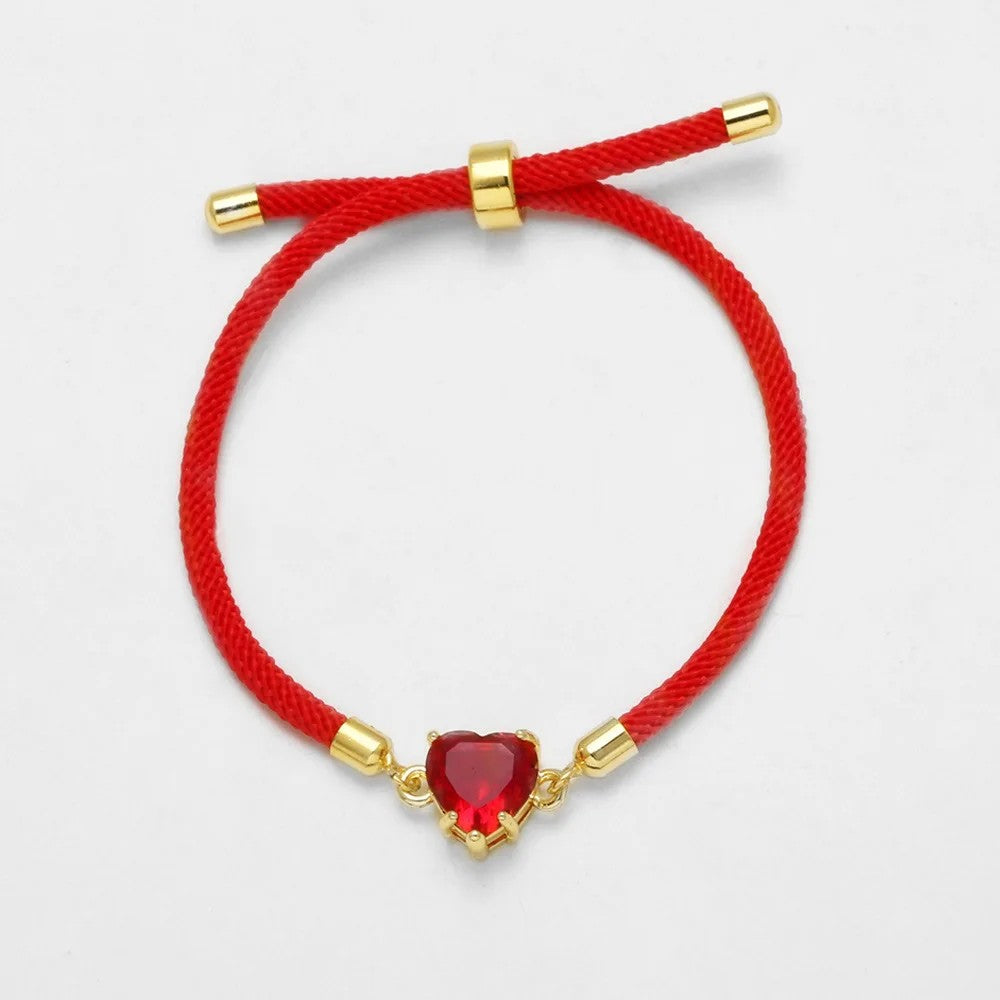 Heart Zircon Strand Bracelet