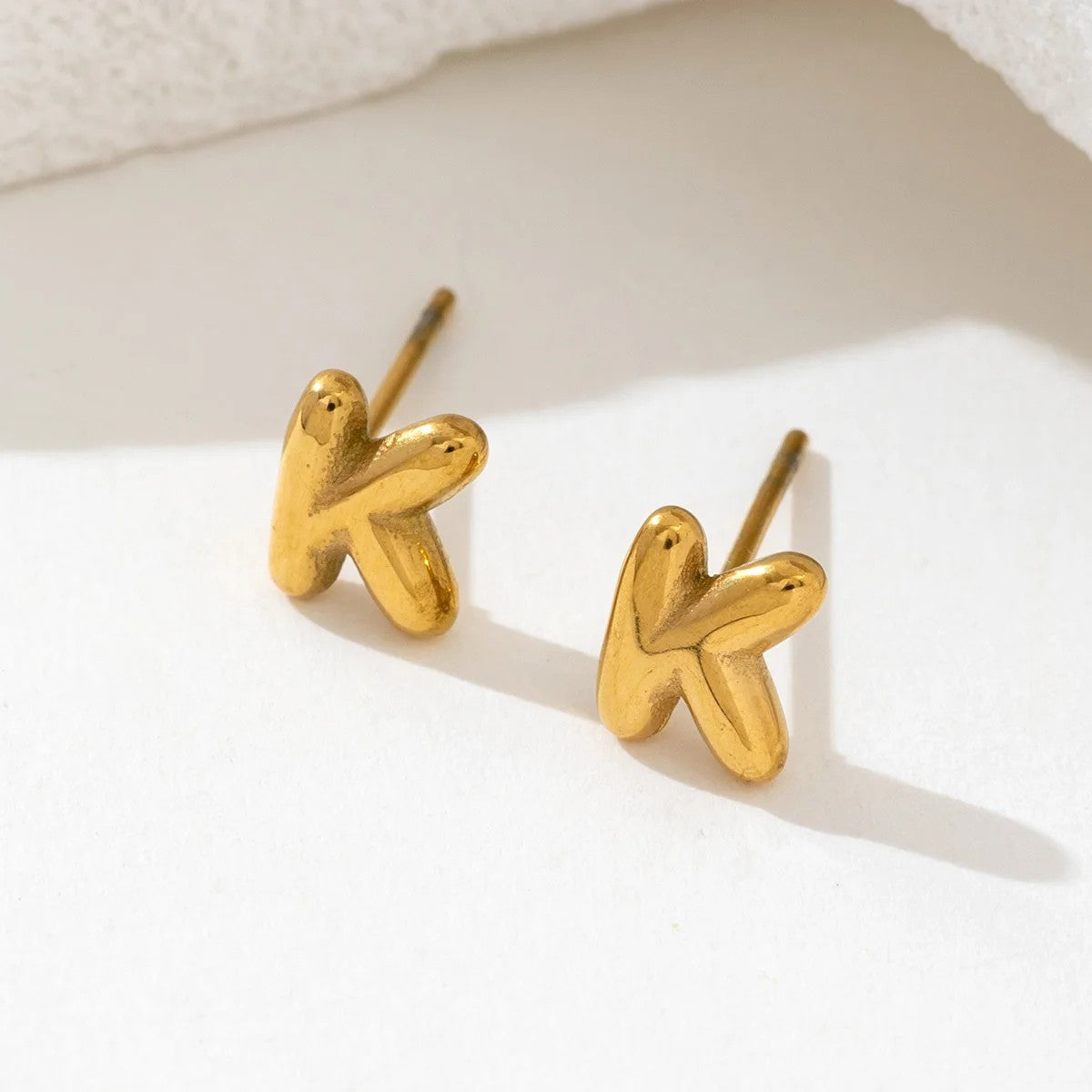 Letter K Stud Earrings