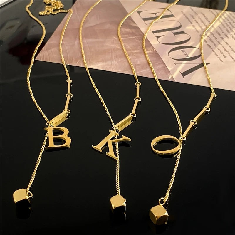 Initial Bar Necklace