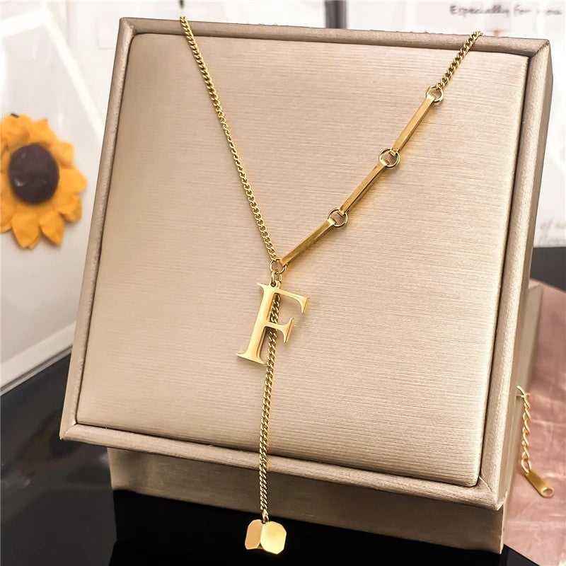 Initial Bar Necklace