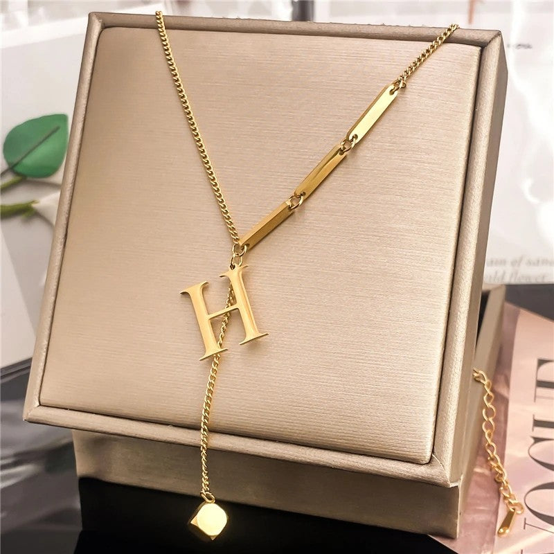 Initial Bar Necklace