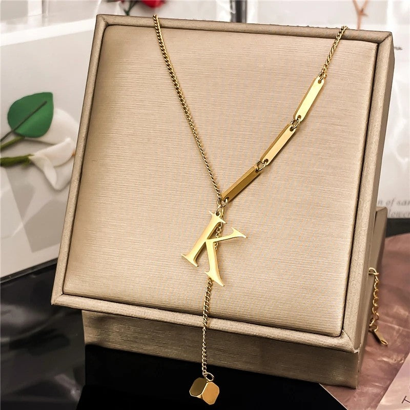 Initial Bar Necklace