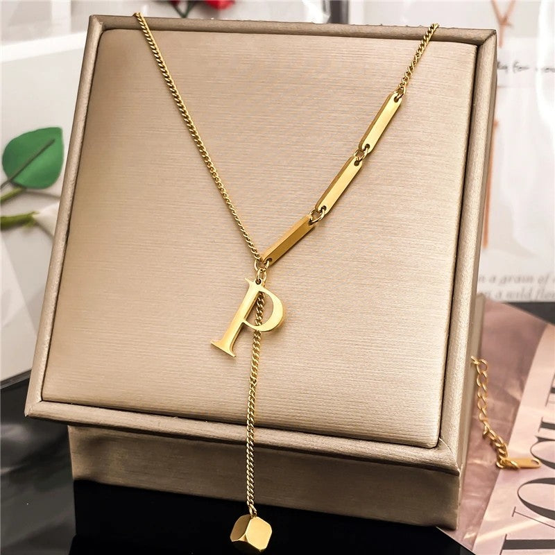 Initial Bar Necklace