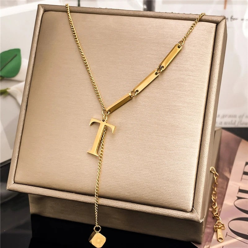 Initial Bar Necklace
