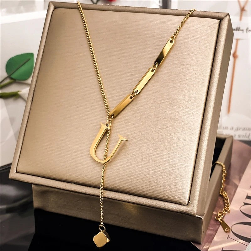 Initial Bar Necklace