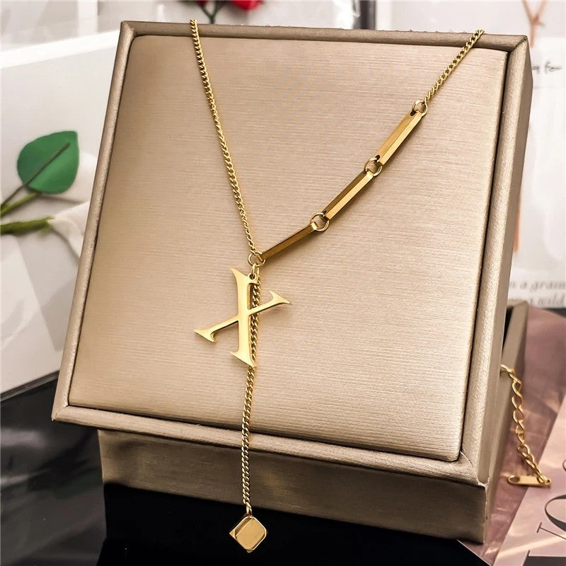 Initial Bar Necklace