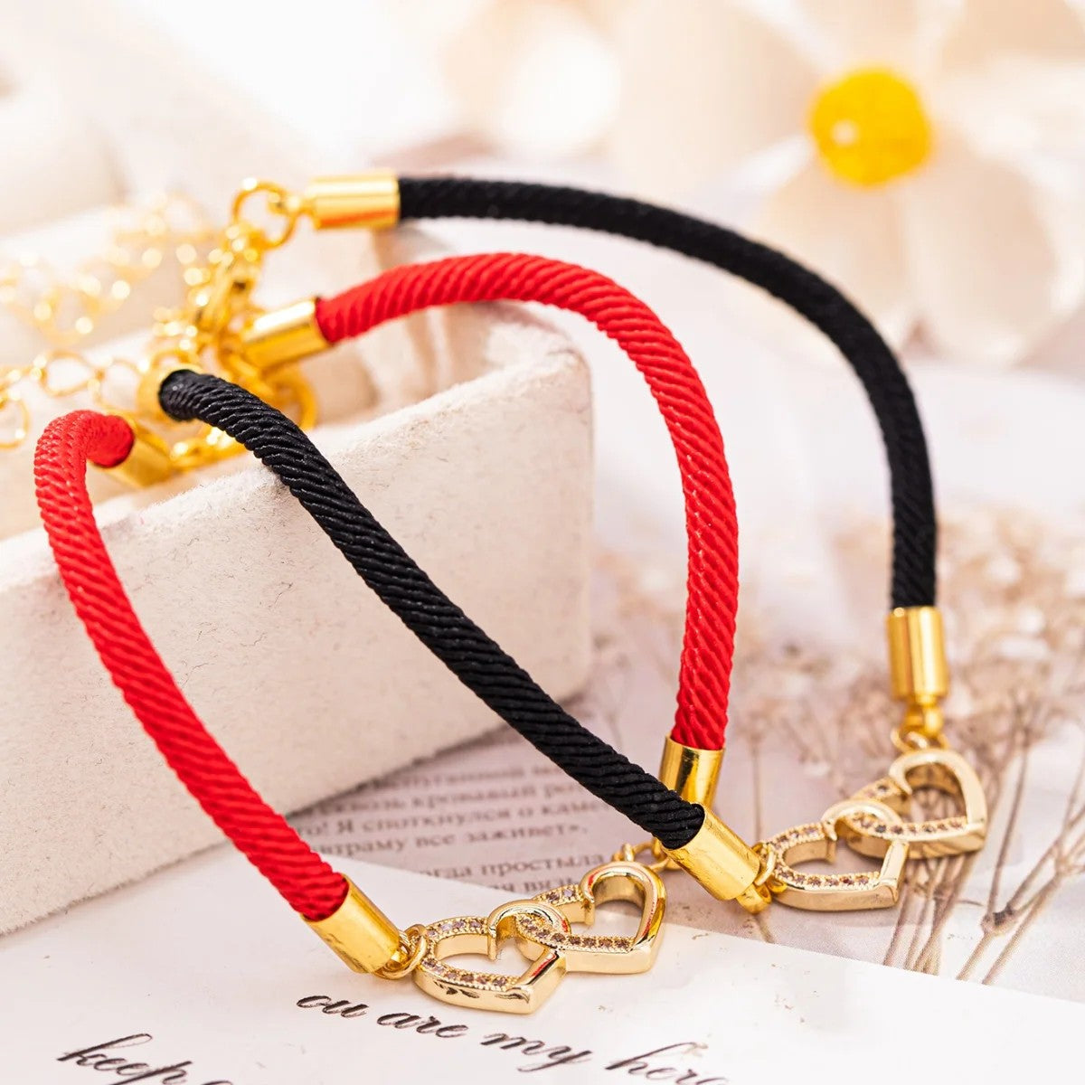 Double Heart Zircon Bracelet