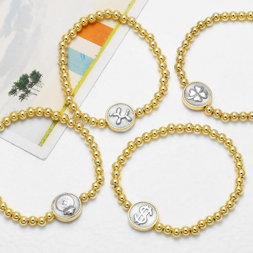 Symbolic Charm Beaded Bracelet