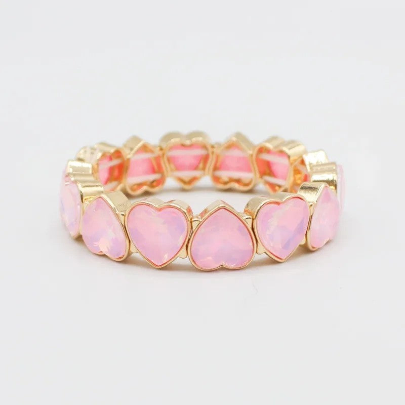 Multicolor Heart Cuff Bracelet