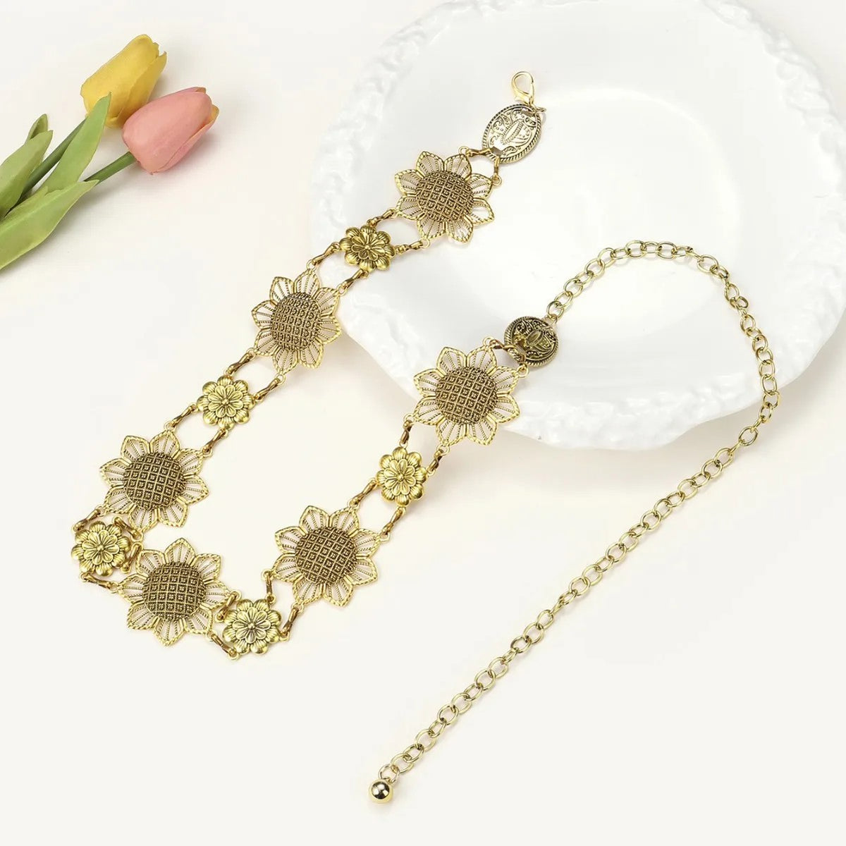 Floral Sunflower Waist Chain